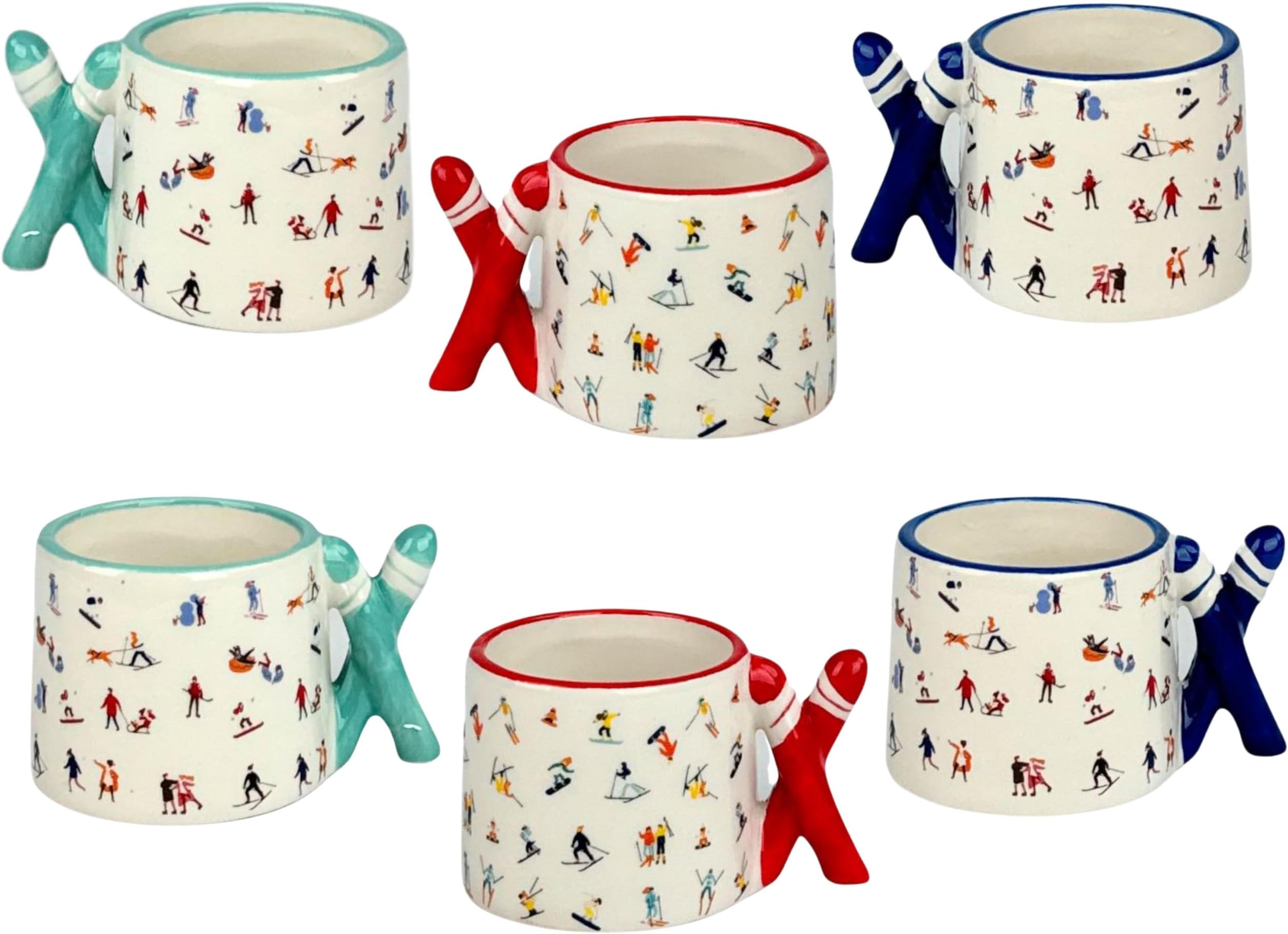 10 Strawberry StreetSki Handle Espresso Cups, Set of 6