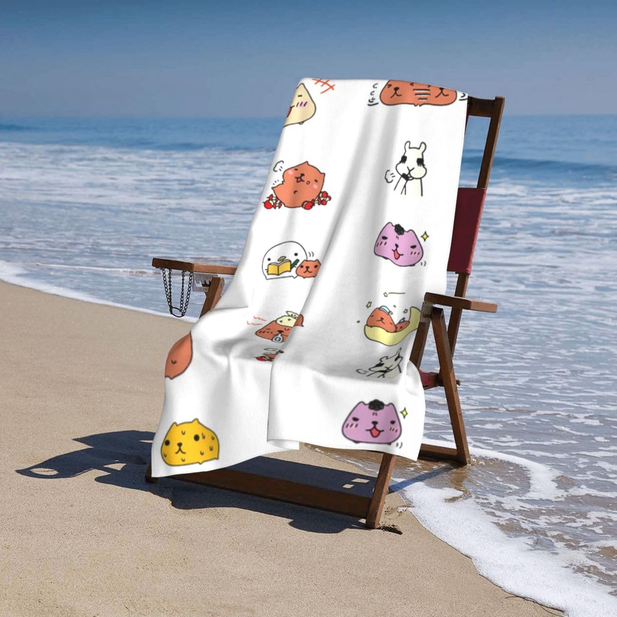 Amazon｜バスタオルカピバラさん (1) 大判 ビーチタオル アニメ