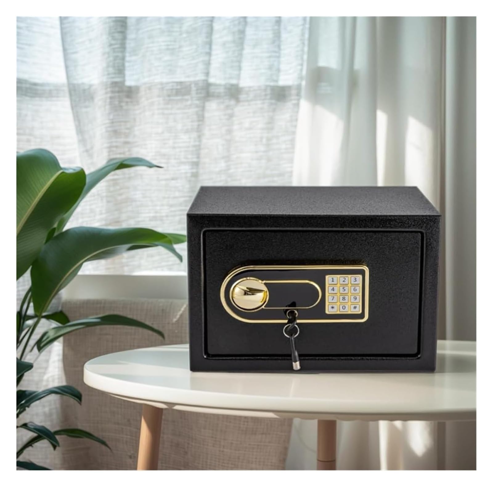 Cassaforte a mobile, Casseforti a gabinetto domestiche elettroniche di piccole dimensioni(Nero)