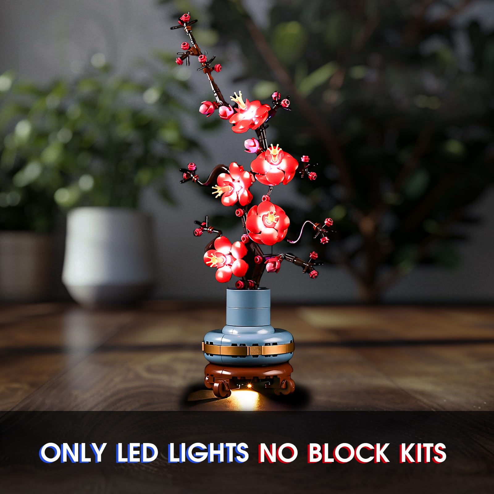 Vaodest Led Light for Lego 10369 Plum Blossom Building Blocks Model,Design and Configuration Compatible with Model 10369(Led Light Only, Not Building Block Kit)