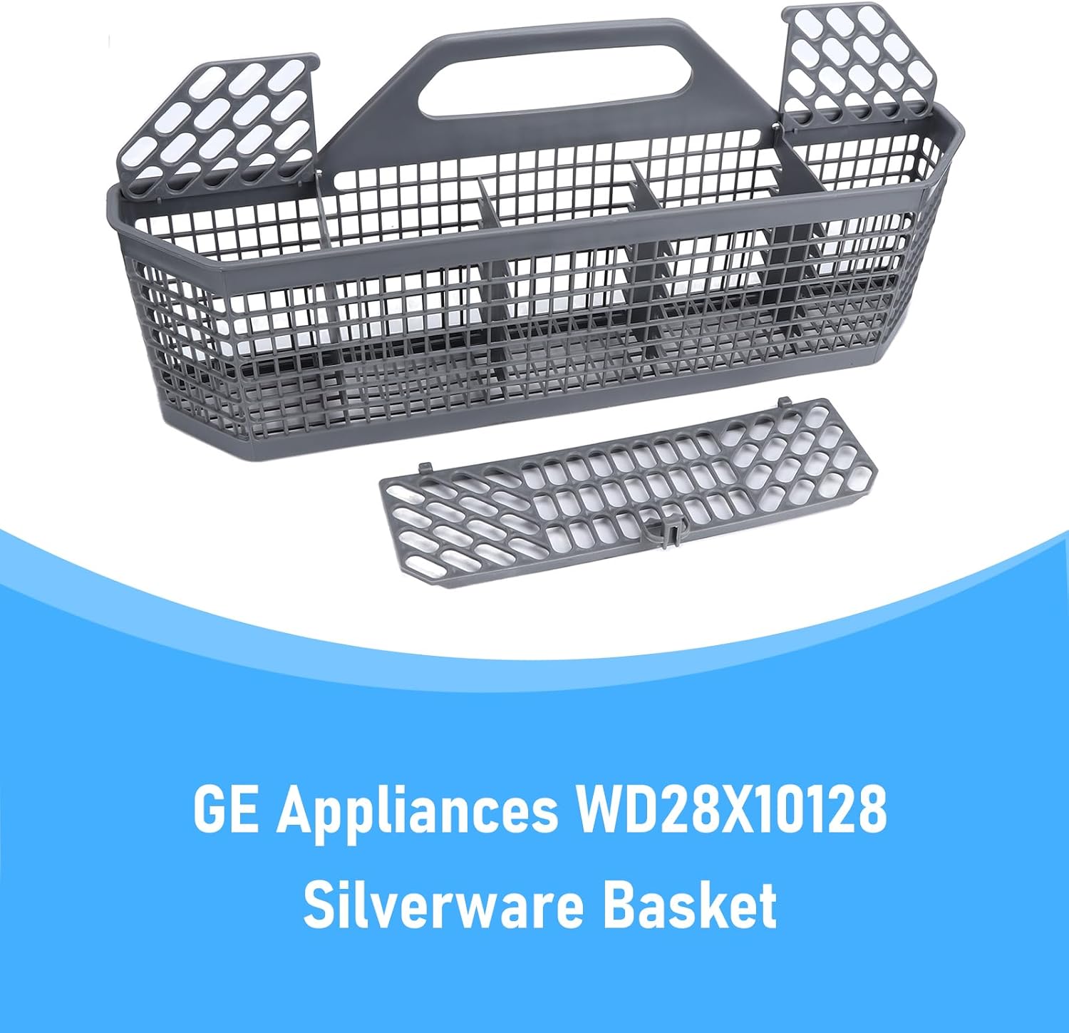 Universal GE WD28X10128 Genuine OEM Silverware Basket, Dishwasher Silverware Utensil Basket, Basket Replacement Compatible with GE Dishwashers, Universal Dishwasher Cutlery Basket Replacement