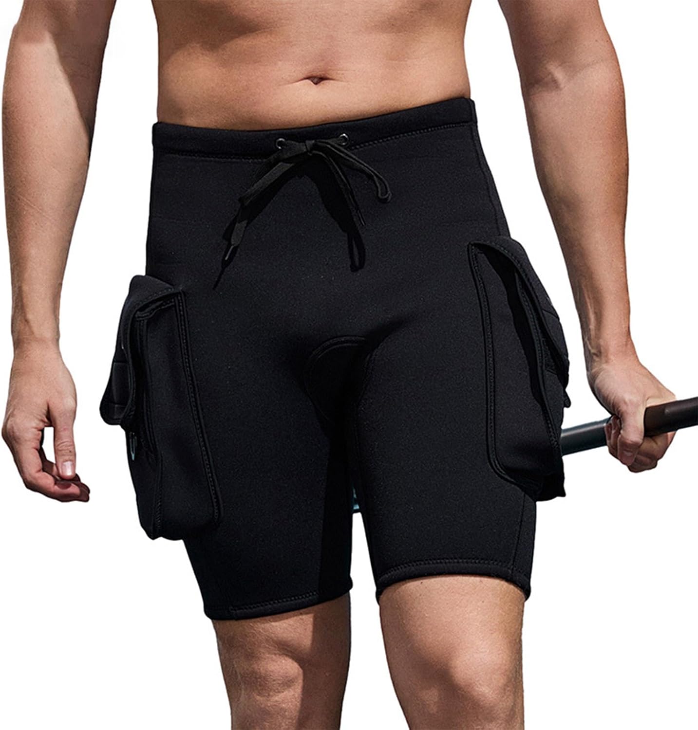 Wetsuit Pants with Pockets Men, 3mm Neoprene Wetsuit Shorts Keep Warm for Diving Surfing Swimming Snorkeling Kayaking