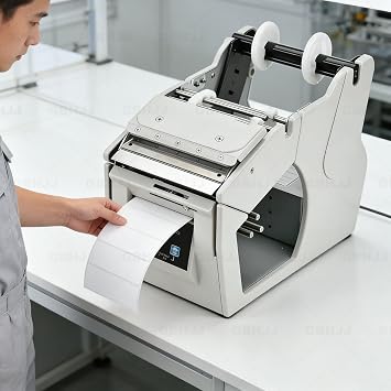 Auto Label Dispenser Device, Automatic Sticker Separating Machine, Digital Control 5-180mm Label Stripping Machine, for Separating,Practicality 130MM