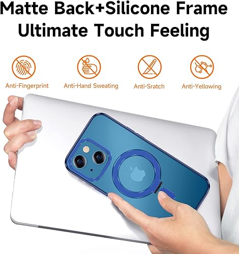 Miniatura 3 de MAGIC JOHN Funda para iPhone 13iPhone 14 (6.1 pulgadas) compatible con Magsafe con soporte de metal magnético a prueba de golpes de grado militar