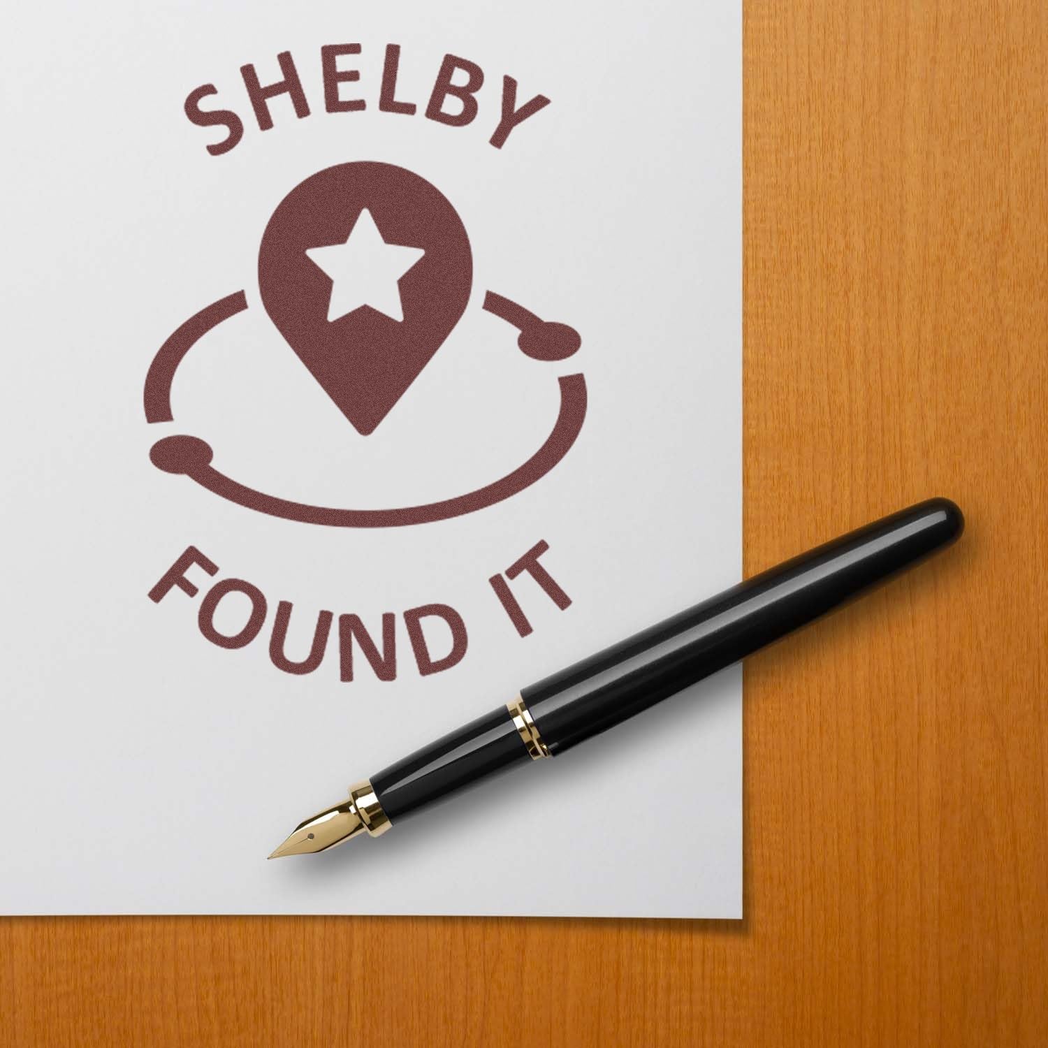 Timbro autoinchiostrante personalizzato con manico in legno Geo Route Discovery Geocache, per escursionisti e campeggiatori, dimensioni 1,9 cm, ideale per avventure all'aperto e esplorazione della