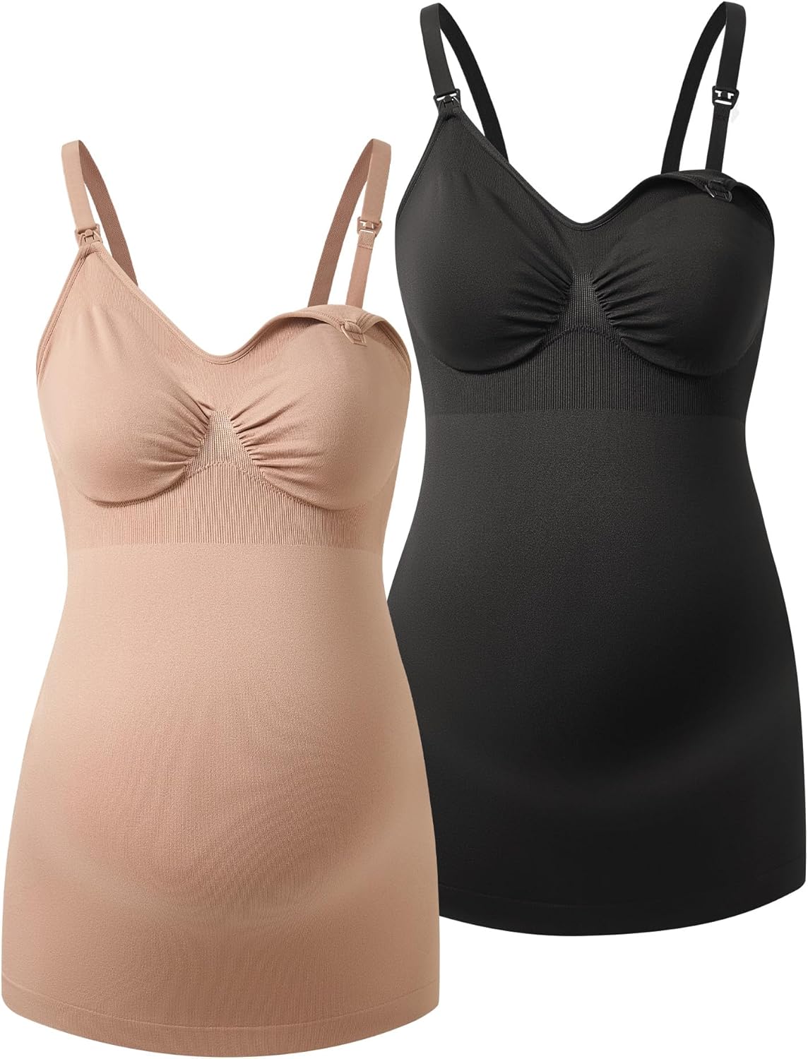 HOFISH Support Nursing Tank Tops for Breastfeeding, Comfort Stretch Maternity Camisoles