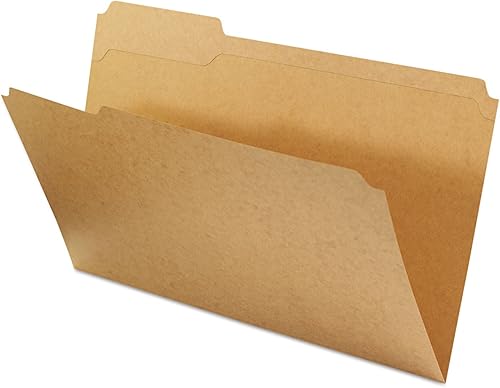 Universal UNV16143EE Carpetas de archivos Kraft reforzadas con pestaña superior de corte 13, tamaño legal, marrón (100caja)