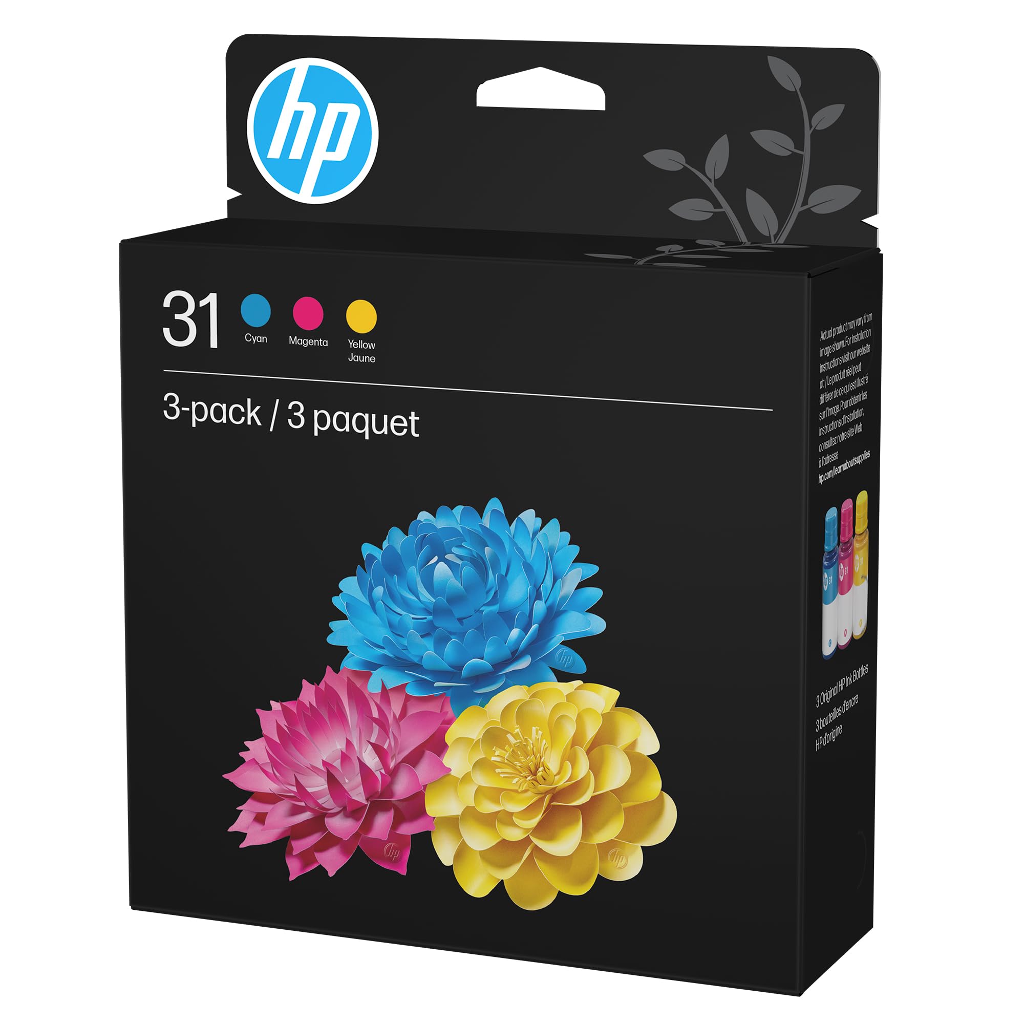 Amazon.co.jp: HP 31 シアン、マゼンタ、イエローインクボトル (3個
