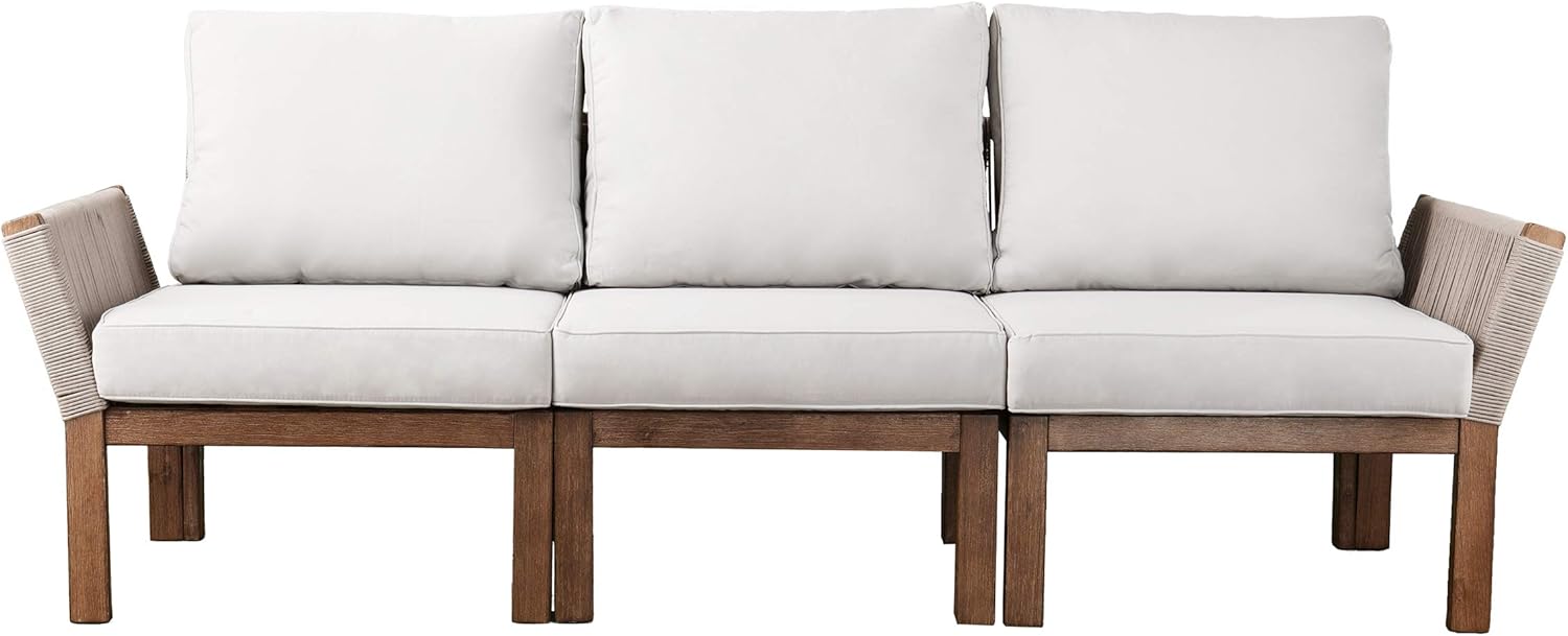 SEI Furniture AMZ0139801DO Brendina Outdoor Sofa, Natural, White : Patio, Lawn & Garden