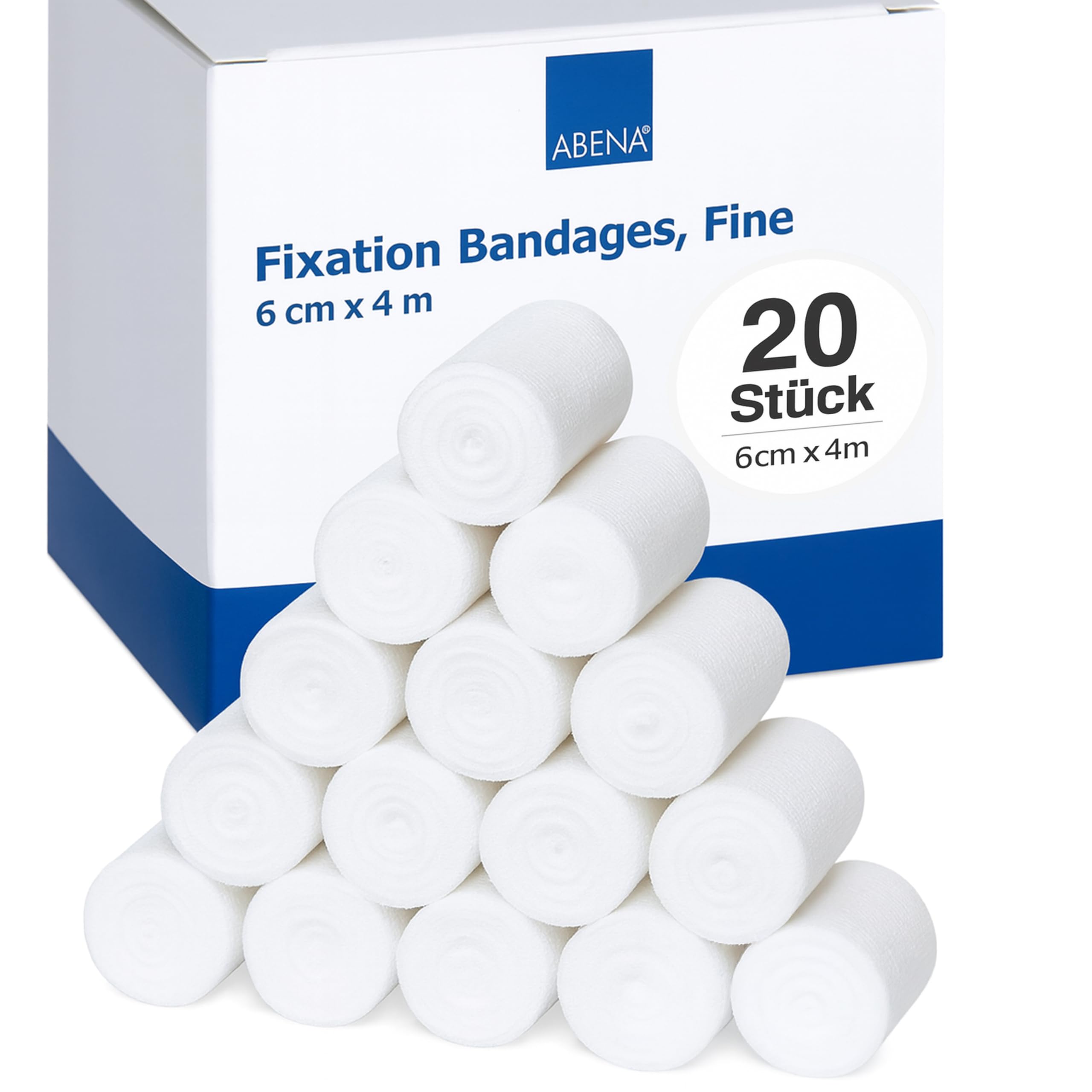 ABENA Fixation Bandages |4mx6cm Bandages And Dressings|20 Bandage Rolls