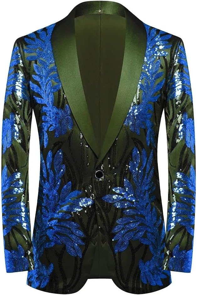 Suit Jackets Sequins Man Elegant Party Dresses Men's Stage Blazers