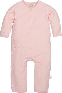 Burt's Bees Baby baby girls Romper Jumpsuit, 100% Organic Cotton One-piece Coverall Sleepers, Blossom Quilted Kimono, 6-9 Months US