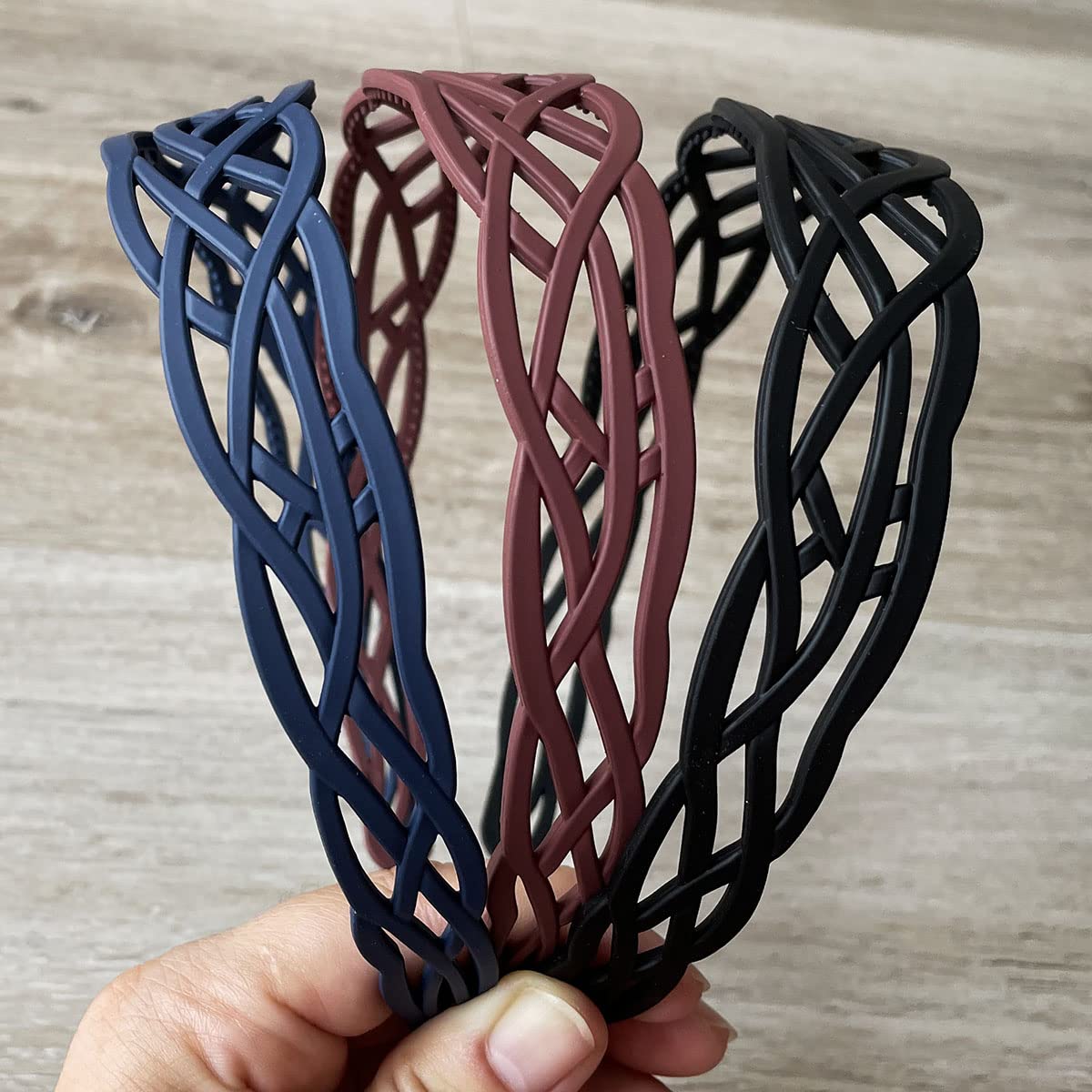 Sibba Hoofdbanden Hoofdbanden 4 STKS Elastische Haarband Hoepel Antislip Zig Zag Verstelbare Golvende Tanden Kam Haarband Dikke Comfortabele Haarbanden Zomer Sport Comfortabele Hoofddeksel Krullend
