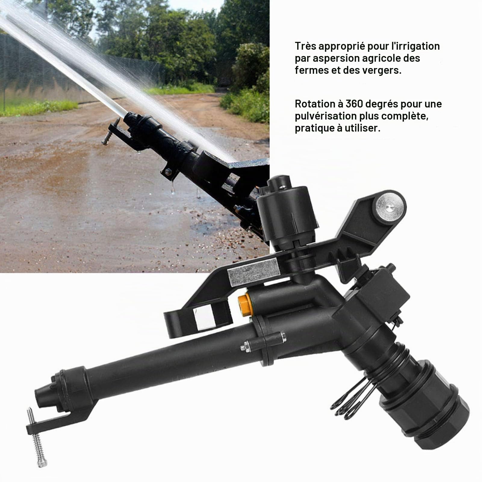 Arroseur à Bras Oscillant Rotatif Réglable à 360 Degrés pour L'irrigation Agricole