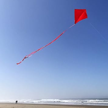 In the Breeze 3299 - Cherry 30 Inch Diamond Kite - Solid Red, Fun, Easy Flying Kite