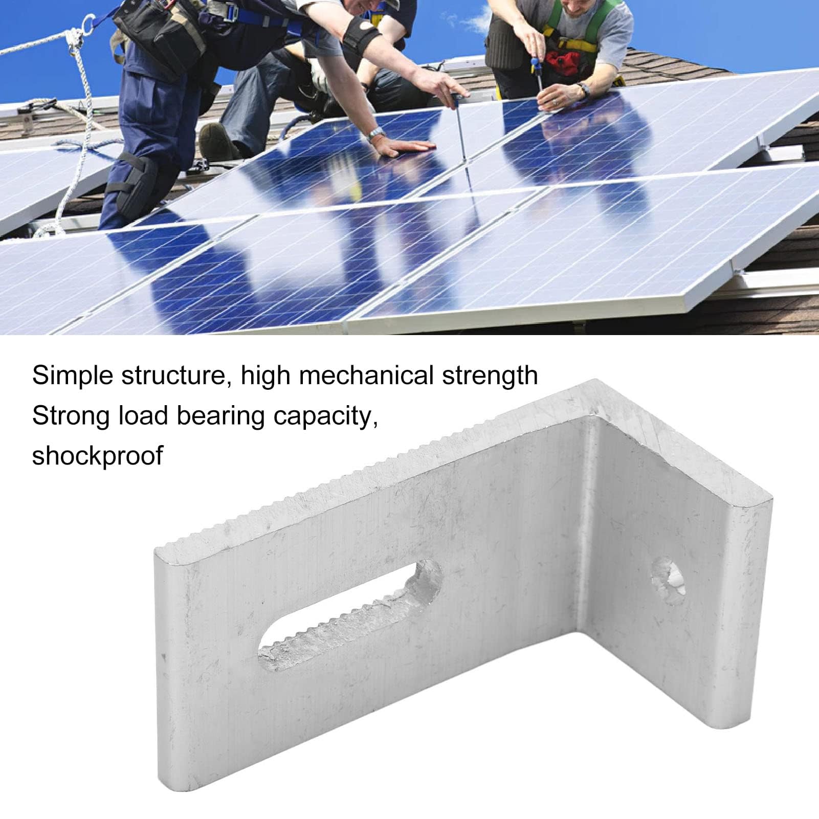 L Uchwyt solarny ze stopu aluminium, wsporniki montażowe do paneli słonecznych fotowoltaiczne wsporniki do paneli słonecznych L (20 szt.)