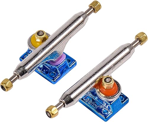 RACOFSB Camiones de diapasón con bujes de uretano mejorados y copa de pivote, 1.339 in 1.260 in de ancho, pin principal normal (azul, 1.286 pulgadas)