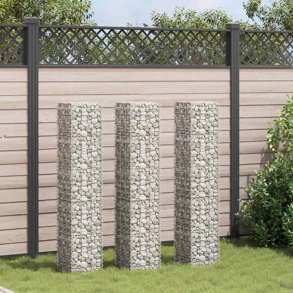 Lumanois Fioriere Rialzate a Gabbione 3 pz 30x30x150 cm in Ferro, Casa e Giardino,Prato e giardino,Giardinaggio,Vasi e fioriere, 16.85kg-151250