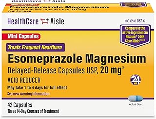 Esomeprazole Magnesium 20 mg - 42 Delayed-Release Mini Capsules - Acid Reducer, Treats Frequent Heartburn