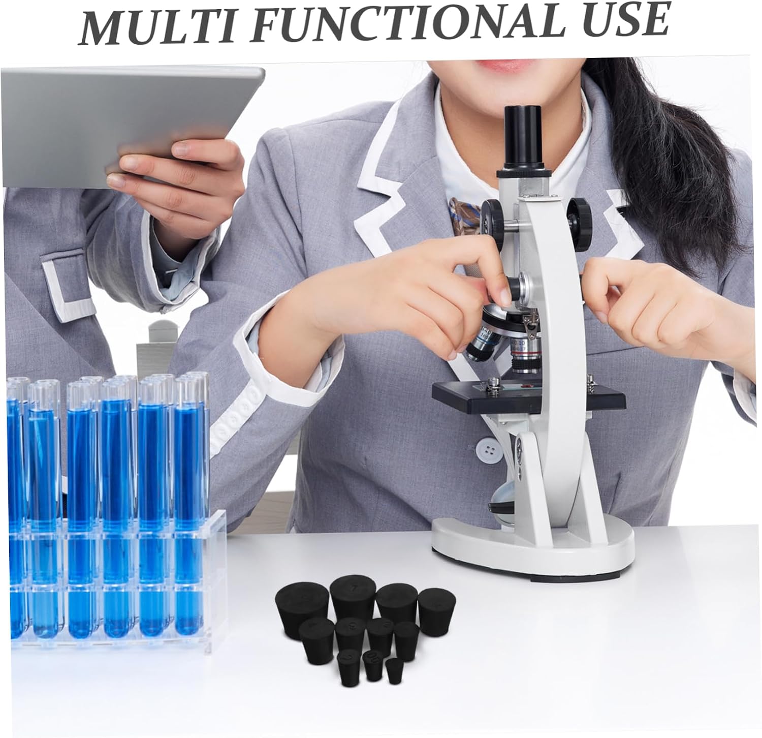 11pcs Solid Rubber Stopper Plugs for Labs Tapered Sealing Bungs for Bottles and Containers Leak Laboratory Replacement Parts Reliable and Adaptable Design