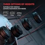 PlayVital 3 Height Turbine Thumbs Cushion Caps Thumb Grips for ps5, for ps4, Thumbstick Grip Cover for Xbox Core Wireless Controller, Thumb Grips for Xbox One, Elite Series 2, for Switch Pro - Black