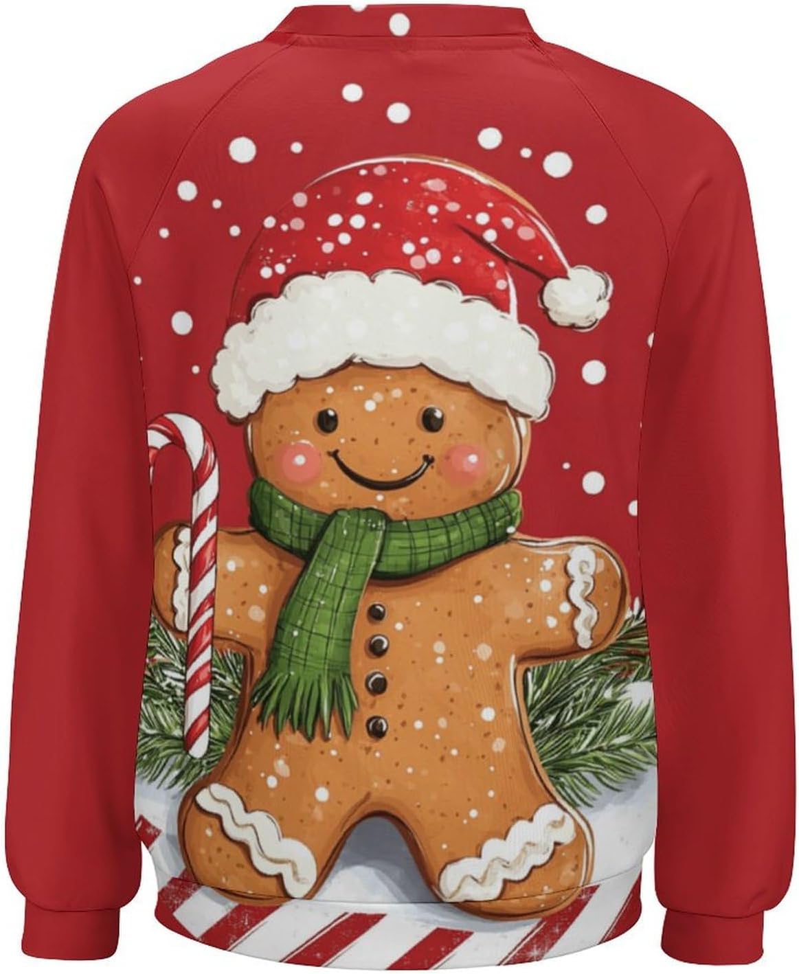 Gingerbread Sweatshirt Women Pullover Crewneck Oversized Cute Graphic 2024 Winter Fashion Holiday Vintage Blouses - Image 5