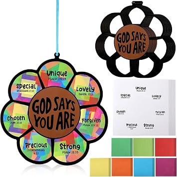 Sosation 24 Sets Religious VBS Art Crafts Bulk, God Says You are