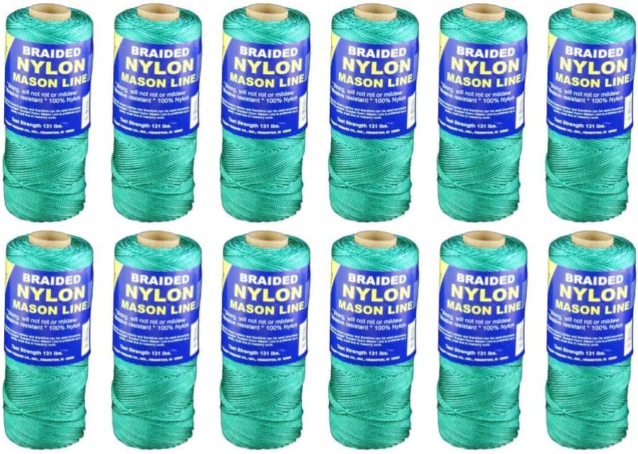 #1 x 250 feet Green Braided Nylon Mason Line