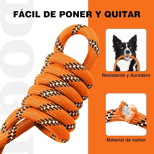 Foto 5 de 8 de lynxking Correa Reflectante para Perro, Resistente, cómoda y Fuerte, para Perros Grandes y medianos