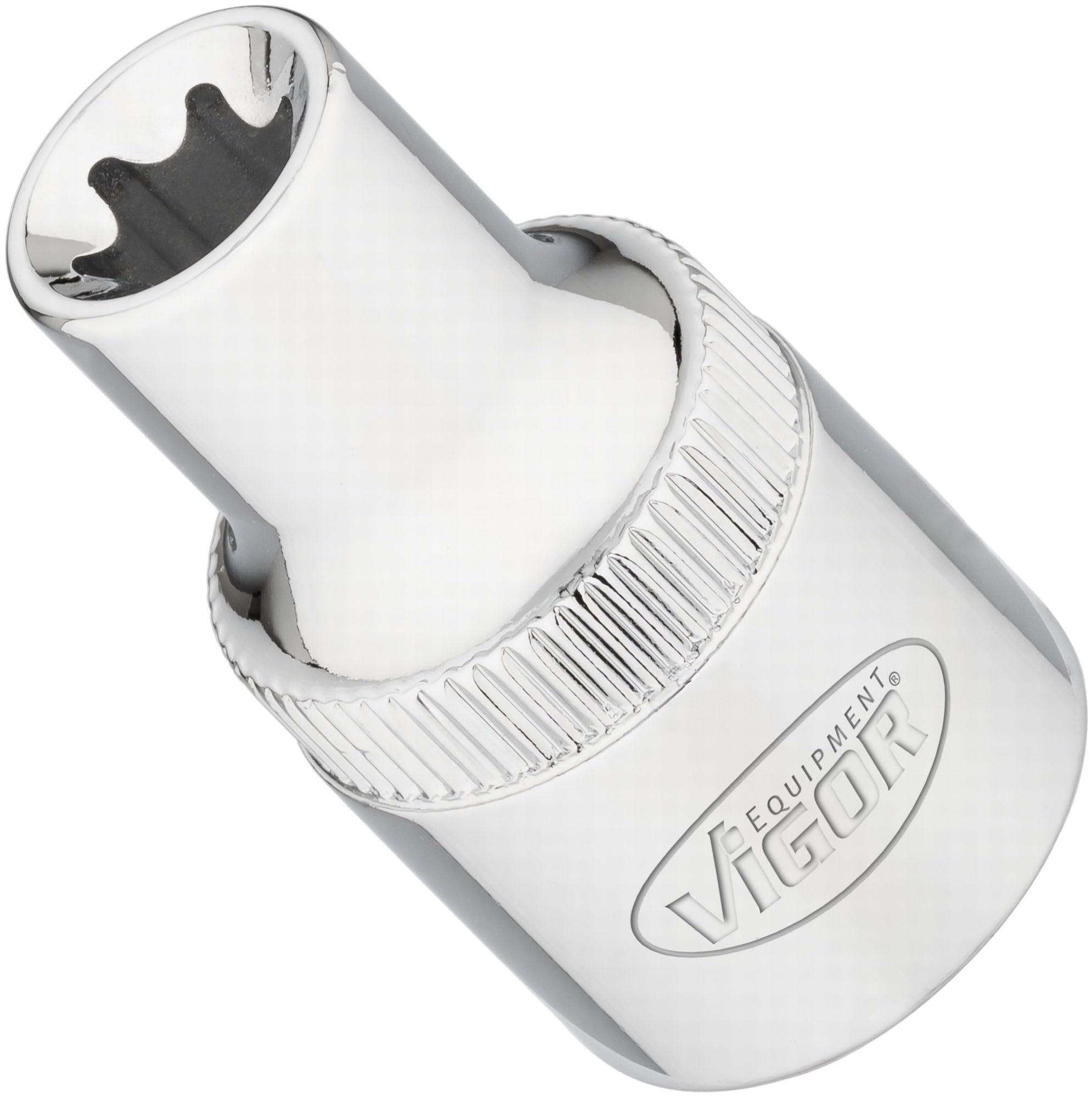 ViGOR V2730N Steckschlüsseleinsatz Torx, Schlüsselweite E10, 1/2 Zoll (12,5 mm) Vierkantantrieb, E Profil, 38 mm Länge, Werkzeug für präzise Arbeiten