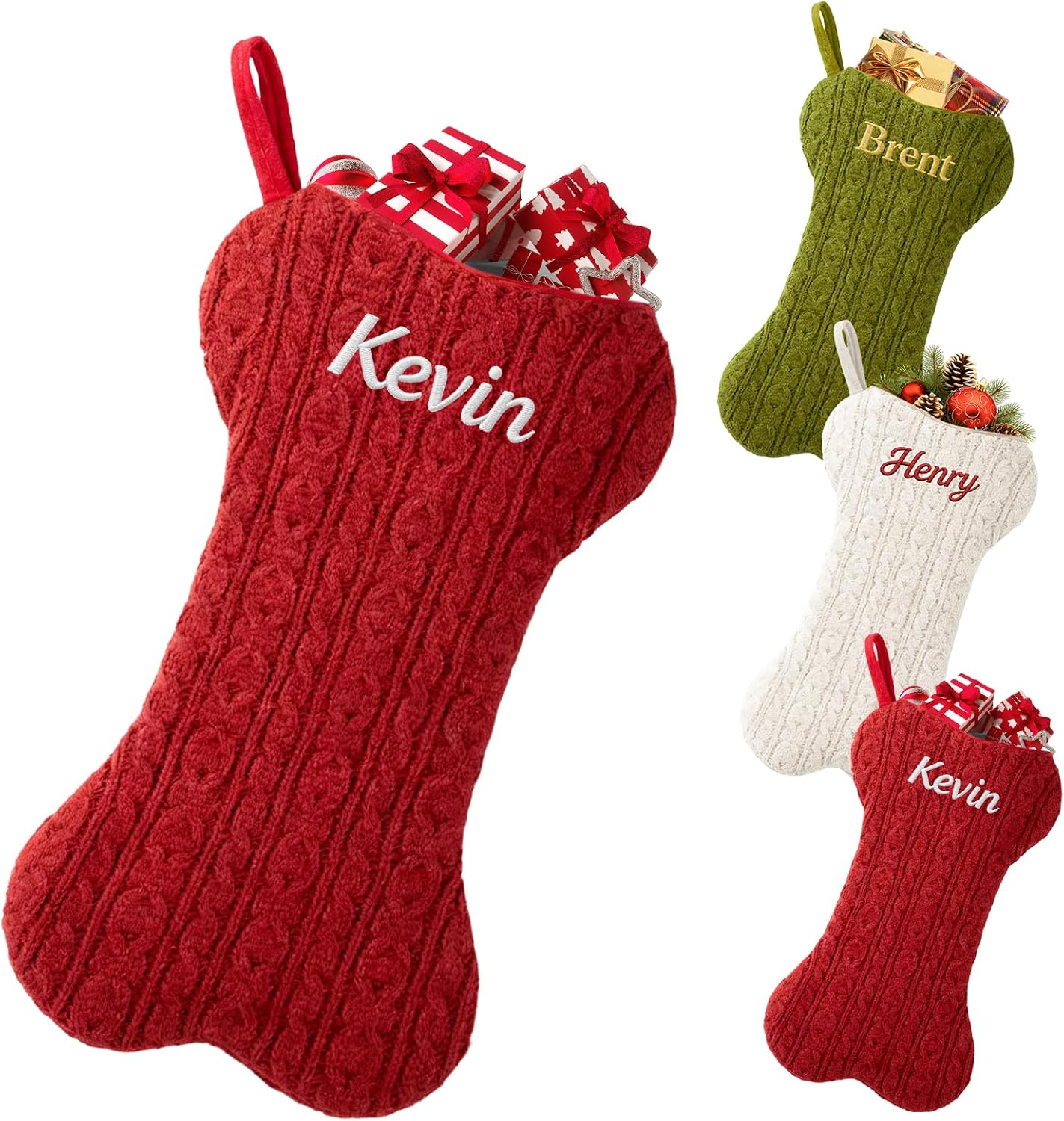 ENOMY Personalized Christmas Stocking for Pet Bone Shape — free download