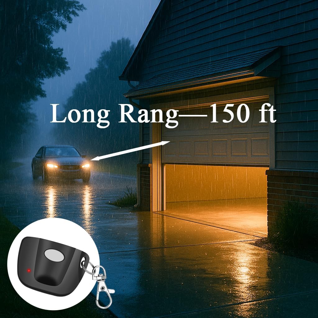 2-Pack Only 300MHz 10 dip Switch for Multicode Garage Gate Door Opener Remote Control, Replacement for 3089,3070,3060,308911,MCS308911,MCS306010,MCS3070 Gate Clicker with Keychain.