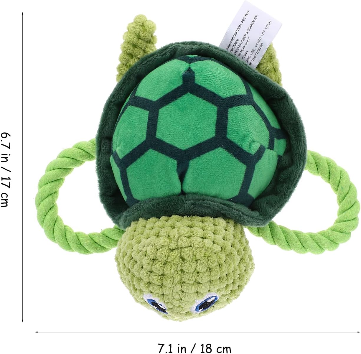 FRCOLOR Dog Toy, Puppy Chew Teething Toys, Tough No Stuffing Turtle Toys for Aggressive Chewers for Small Medium Large Dogs