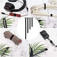 Vista 5 de 150 bridas reutilizables para cables - 4+6+8+10 pulgadas, correas de cables multiusos con gancho y bucle para gestión de cables, ataduras