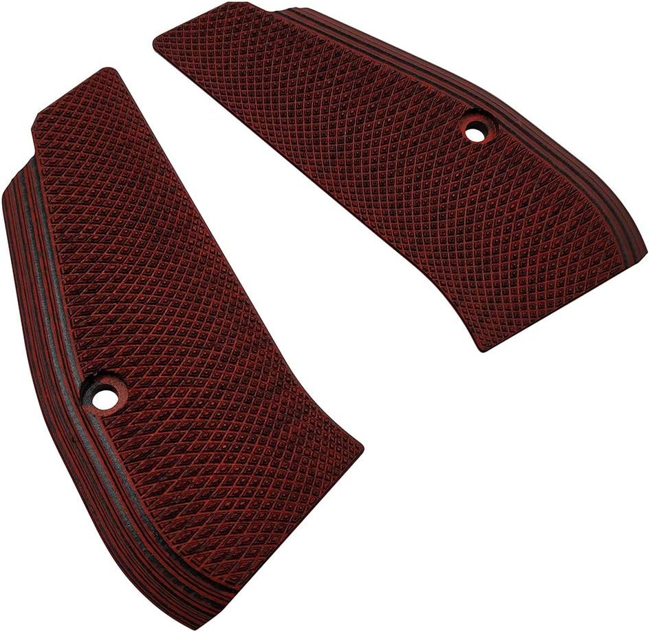 Cool Hand G10 Grips for CZ 75/85 Compact, CZ P-01, P100, C100, T100, PCR, CZ 75 D, Black Grips Screws Included, Aggressive Texture, 1/4" Thin