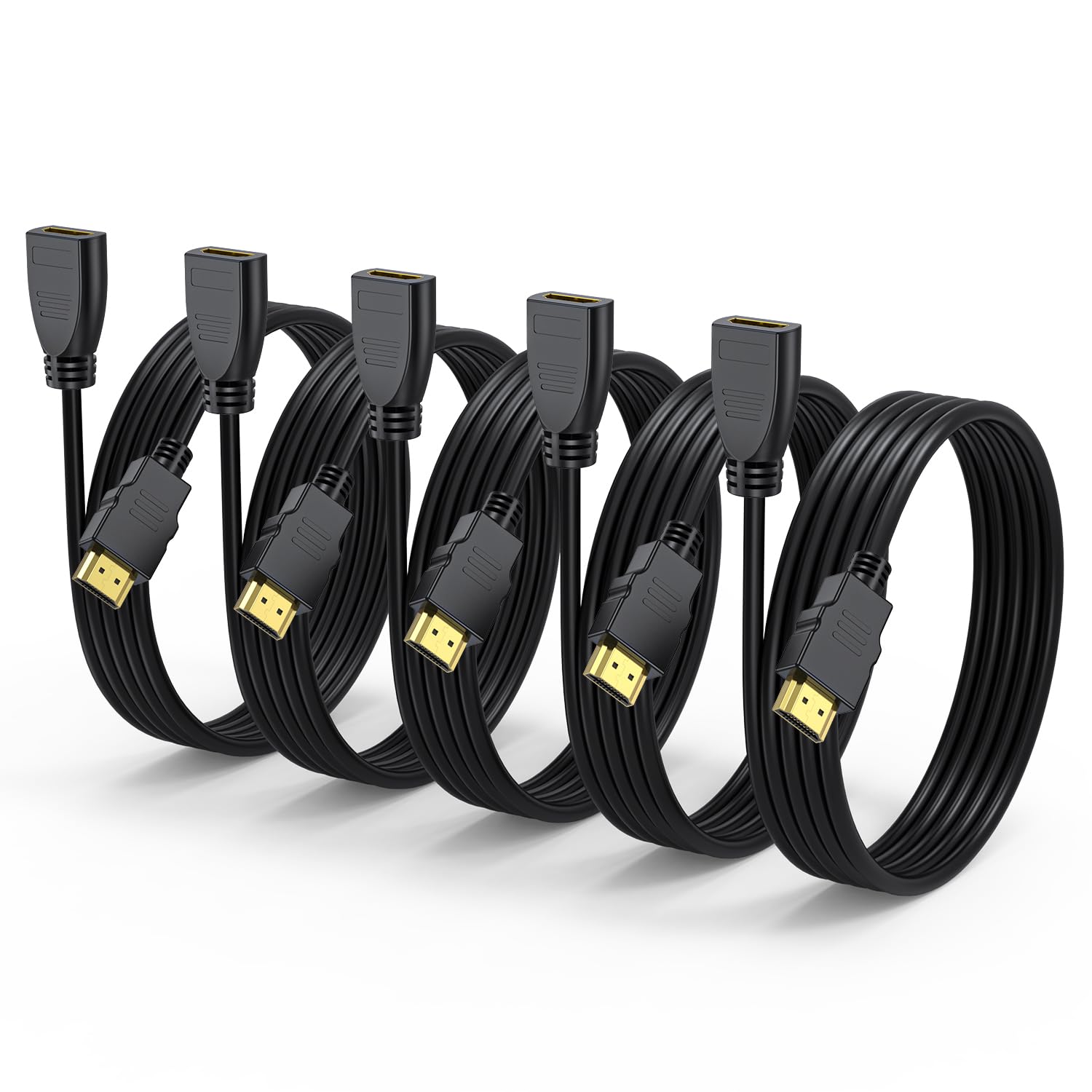 Cavo di prolunga HDMI da 1,8 m, schermato, 4K, HDMI 2.0, CL3, da maschio a femmina, 4K, 1080P a 144 Hz, classificato ARC e CL3 per computer/Montior/Fire TV Stick/Roku/Blu-Ray/laptop/switch, proiettore