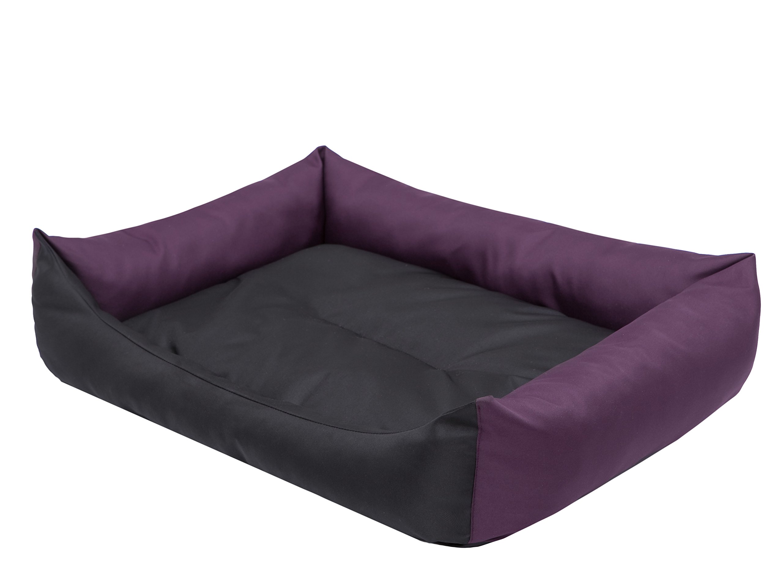 Legowisko dla psa, kota, legowisko dla psa, poduszka dla psa, łóżko dla zwierząt, sofa dla psa, materac, kolor czarny i czerwone wino, rozmiar XL, 82 x 60 cm