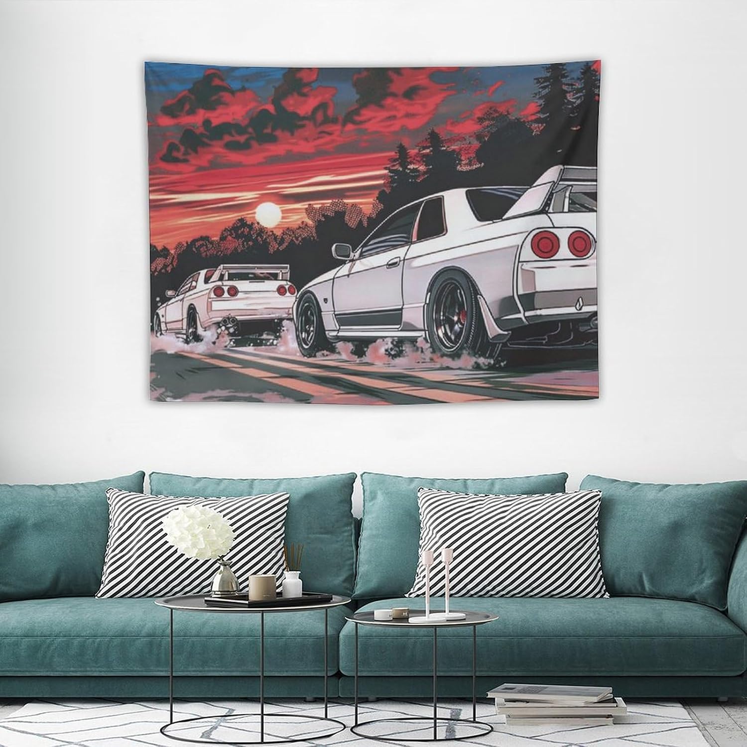 QEOPGNE Car Tapestry, R32 Tapestries, Art Wall Hanging, 40x30 Inches image 3