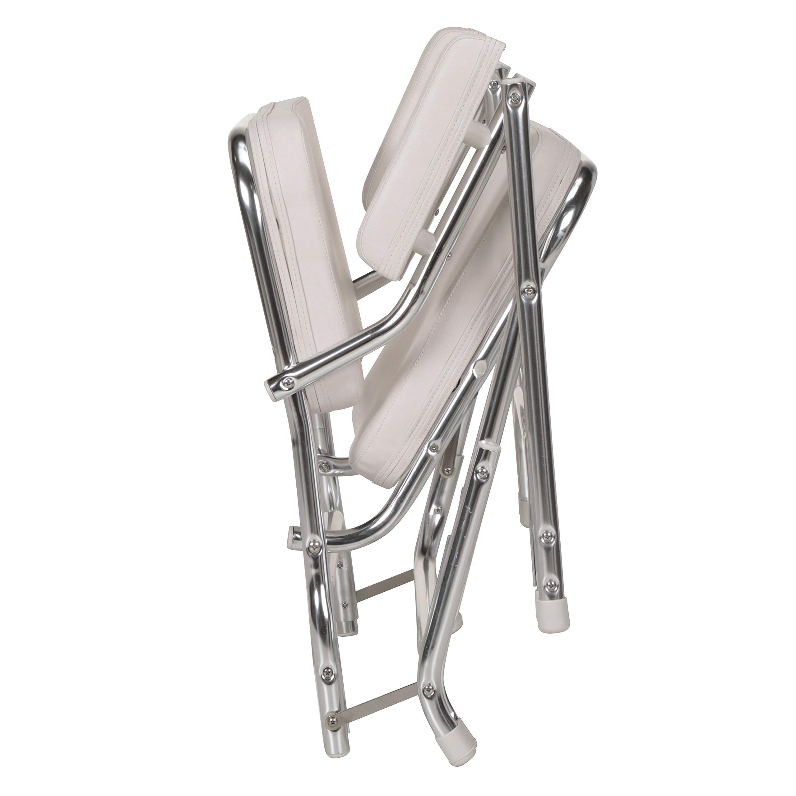 Amazon.com : Seachoice Folding Deck Chair, White, Marine