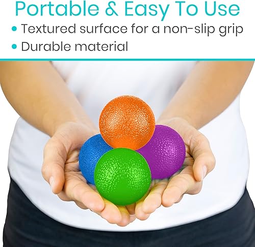 Miniatura 6 de Vive Bolas de Apretar para Terapia de Mano, Ejercicio, Artritis (con Aplicación de Video de Rehabilitación) - Fortalecedor de Agarre, Equipo