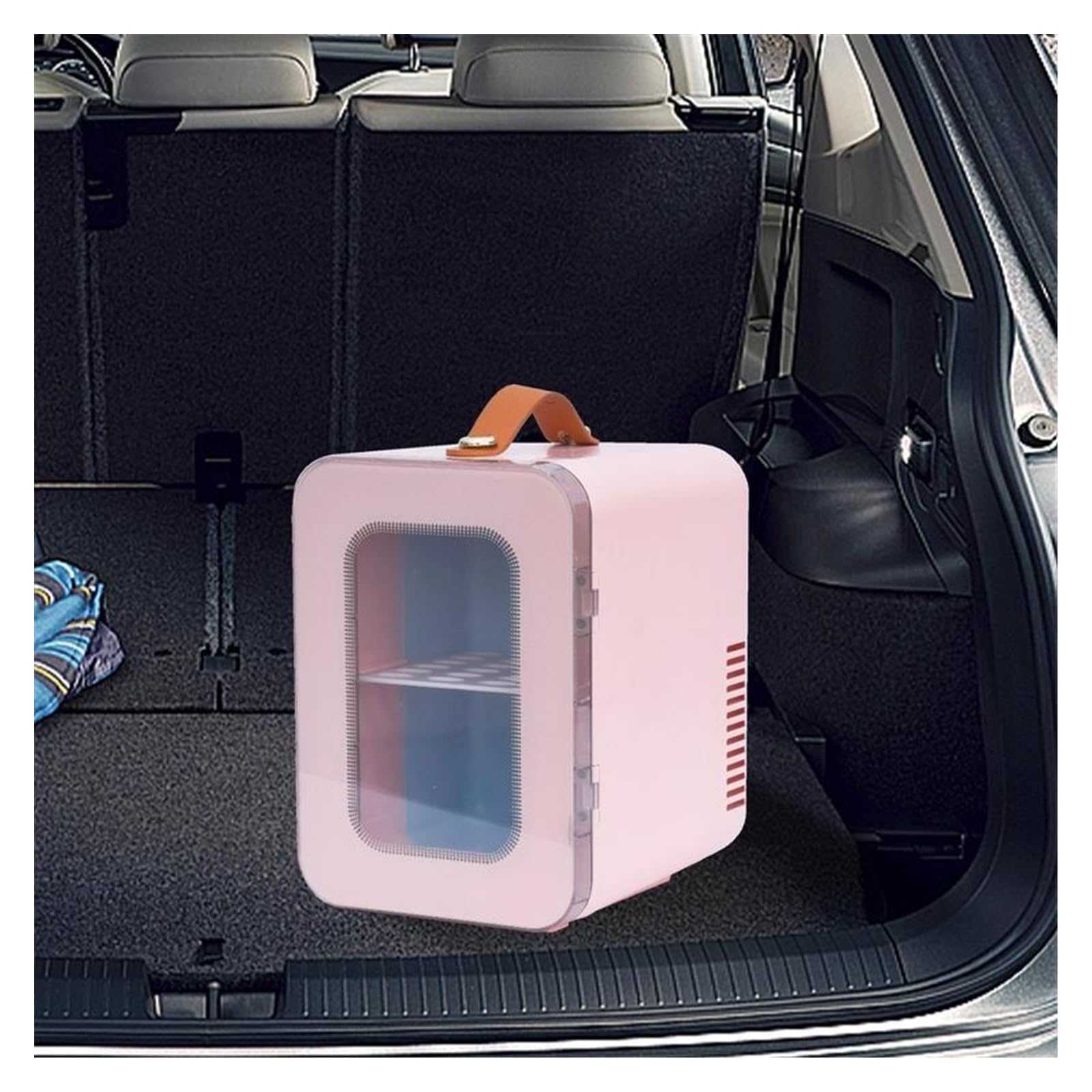 Refrigerador Inteligente de Viaje for Coche, pequeño, Transparente, de 6 l, con 2 Modos de refrigeración, Ahorra Espacio y es Ideal for el hogar.(Black)