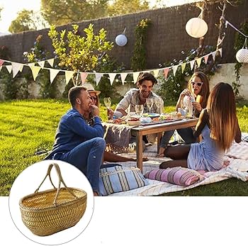 Amazon｜バスケット 手竹織り カゴ 竹かご 野菜かご 買い物かご