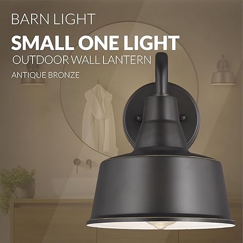 Miniatura 6 de Generation Lighting 8537401-71 - Lámpara de pared para exteriores con cuello de cisne, bronce antiguo 8537401-71, lámpara de cielo oscuro para