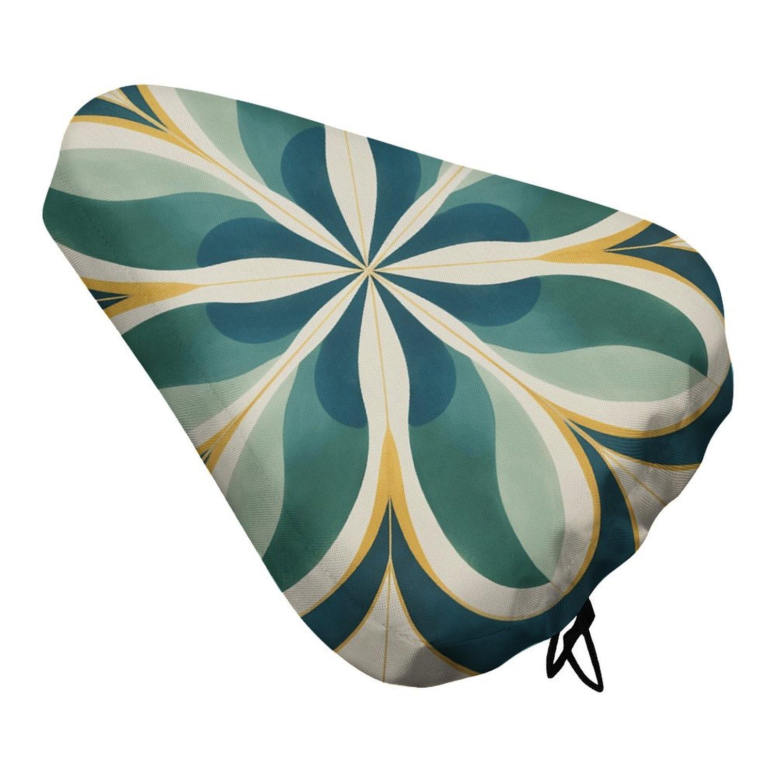 Blue And Brown Bike Seat Cover for Men Women, Waterproof & Dustproof Bike Seat Cushion with Drawstring, Adjustable Bicycle Saddle Cover for Or Rain & Sun Protection