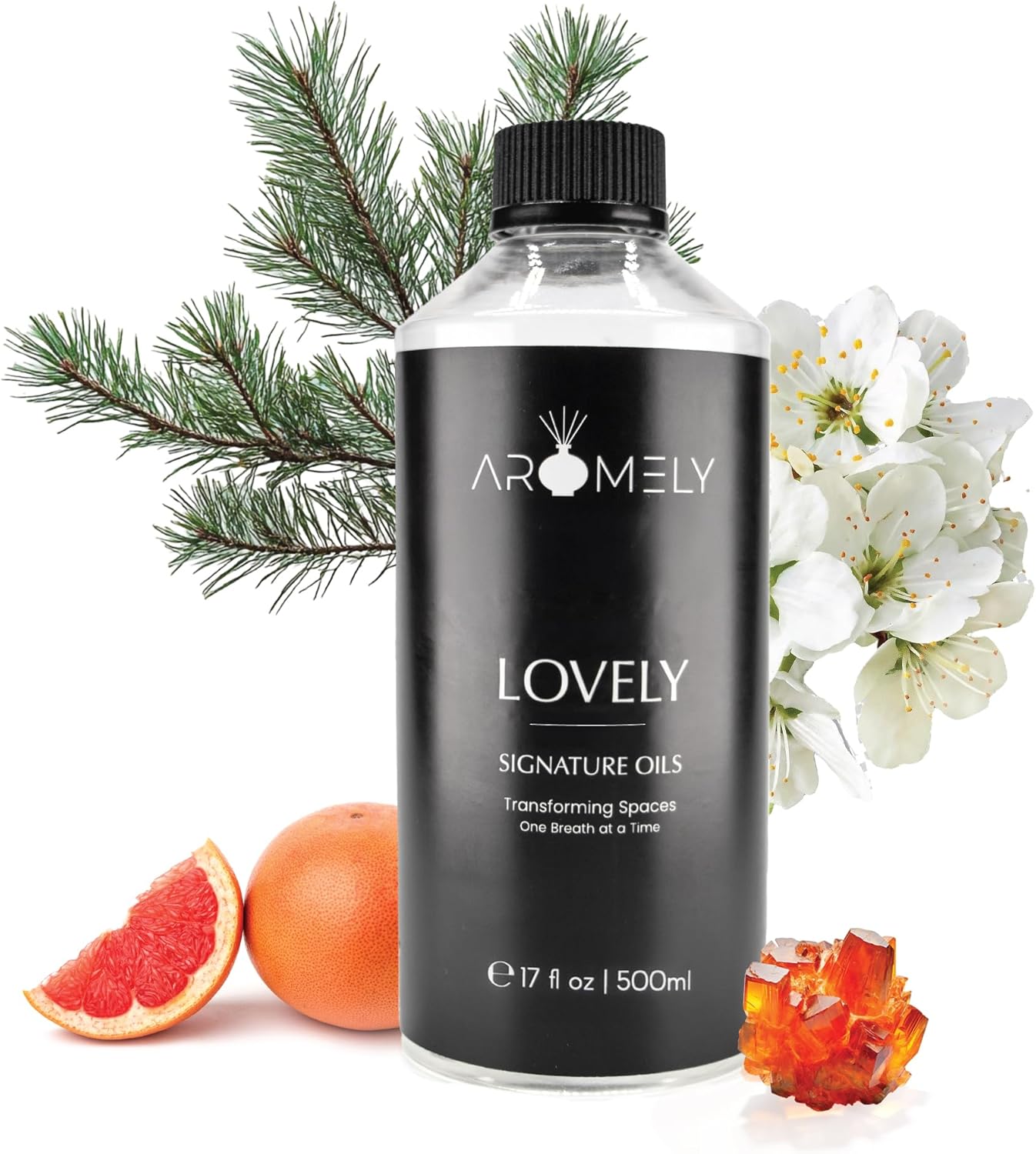 Diffuser Oil Lovely a Sophisticated Blend of Grapefruit, Wood Pear Jasmine, Hyacinth Creating an Exquisite Fragrance for Scent Diffusers-500ml