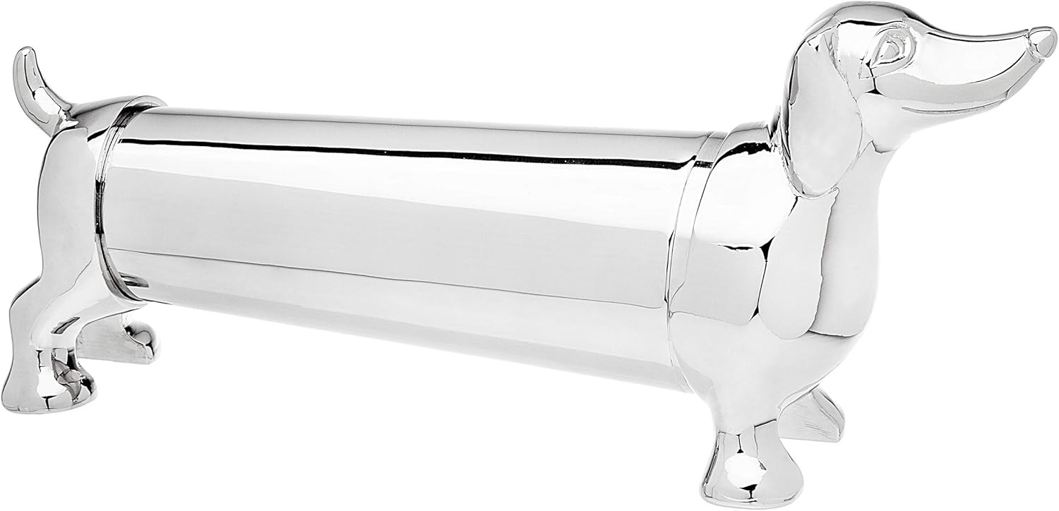 Godinger Stainless Steel Nickel Dachshund Cocktail Shaker Barware