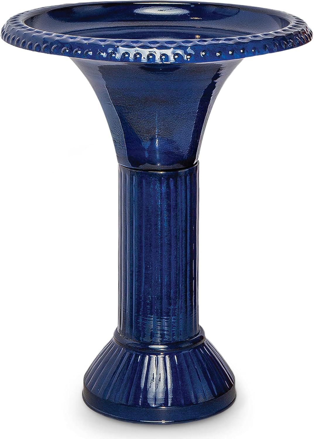 Robert Allen Ironstone Blue Metal 23.5 in. Bird Bath