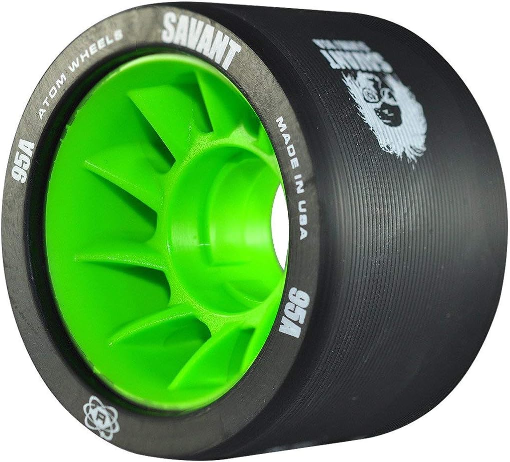 Atom Savant Skate Wheels Black 95A Set of 4