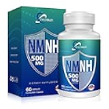 New NMNH 500mg Per Serving (Dihydronicotinamide Mononucleotide), NAD 𝐒upplements Pure Organic, More Effective Than NMN for Anti-Aging, Energy, Immunity, Focus - 60 Count