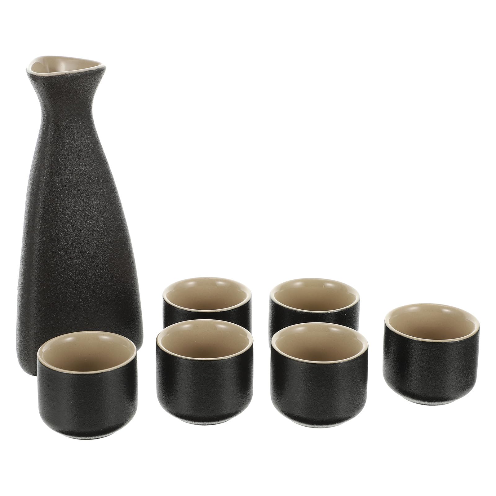 Set di Bicchieri per Sake in Ceramica Brocca Tokkuri e 6 Tazze in Porcellana, per Uso Domestico e Regali Culinari